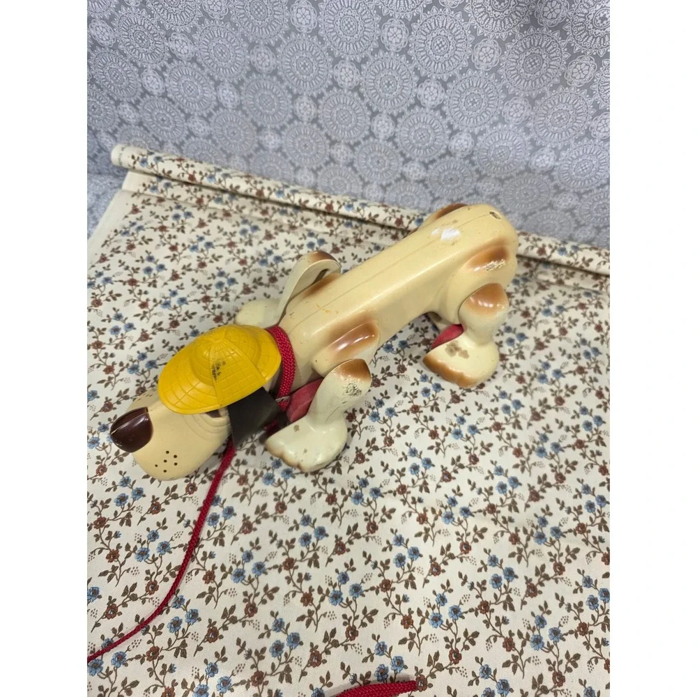1974 Vintage‎ Hasbro Dog Pull Toy Lots Of Flaws kids leash play 70s puppy animal